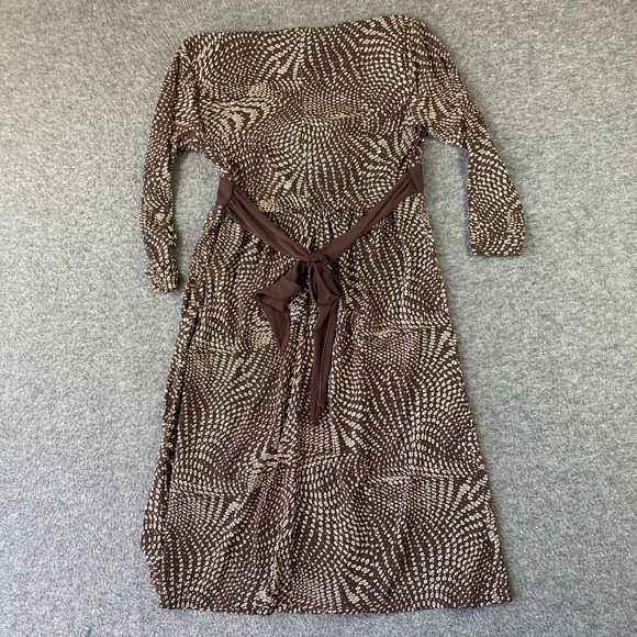 Y2K A-List Babydoll Dress Womens Small S Brown Geometric Print - Picture 6 of 8
